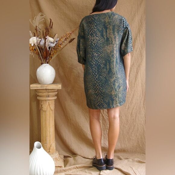 EVE GRAVEL TRAIN TO PARIS DRESS IN SNAKE 🐍 L - Picture 6 of 13